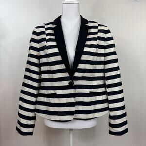 Women’s PXL Nautical Stripe Blazer Navy Cream Stripe Classiccore Preppy Academia